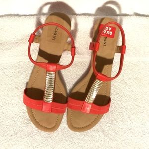 Gorgeous coral sandals by Alfani Size 10